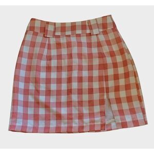 Princess Polly Pink Checkered Straight Pencil Skirt SZ 0